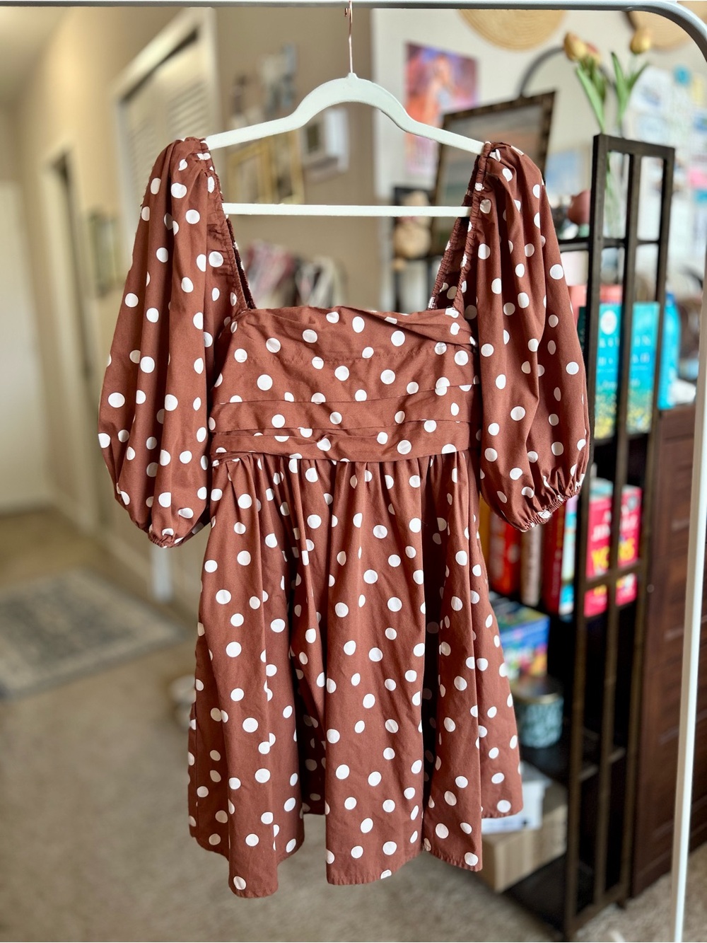 Abercrombie & Fitch Brown Polka Dot Mini Dress